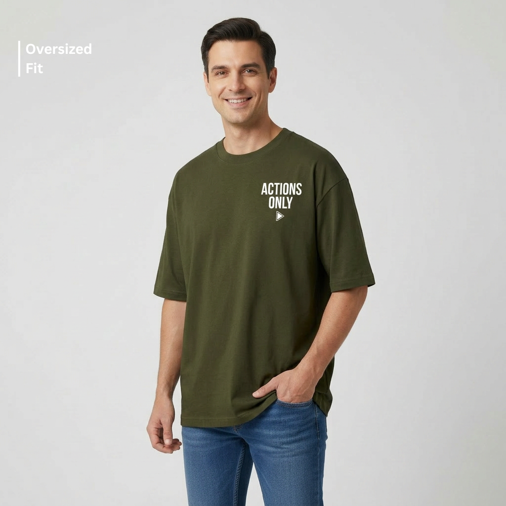 Premium OverSized T-Shirt Actions Only