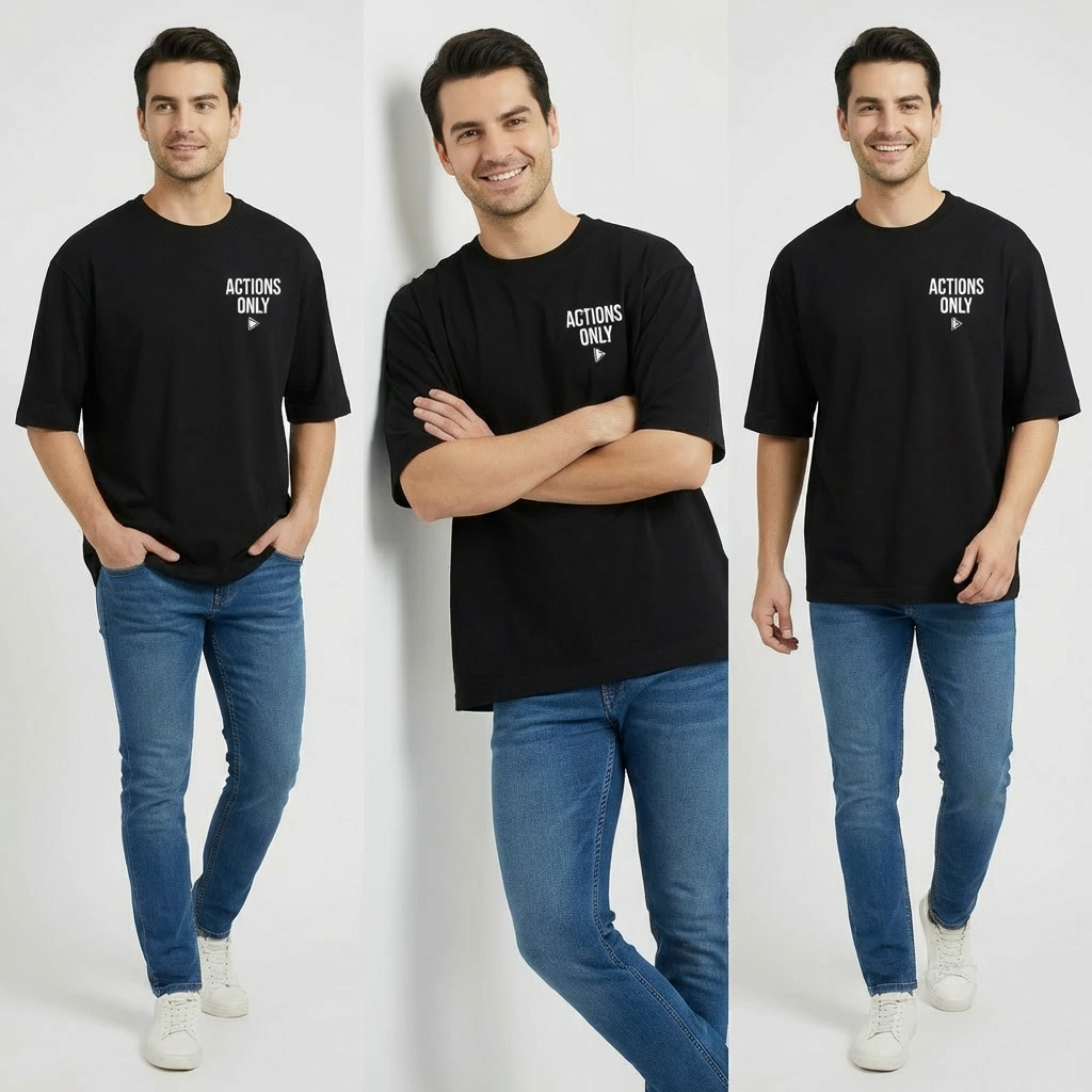 Premium OverSized T-Shirt Actions Only